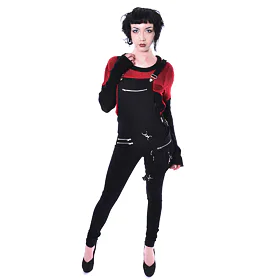 kalhoty gothic VIXXSIN ISABELLA DUNGAREES S